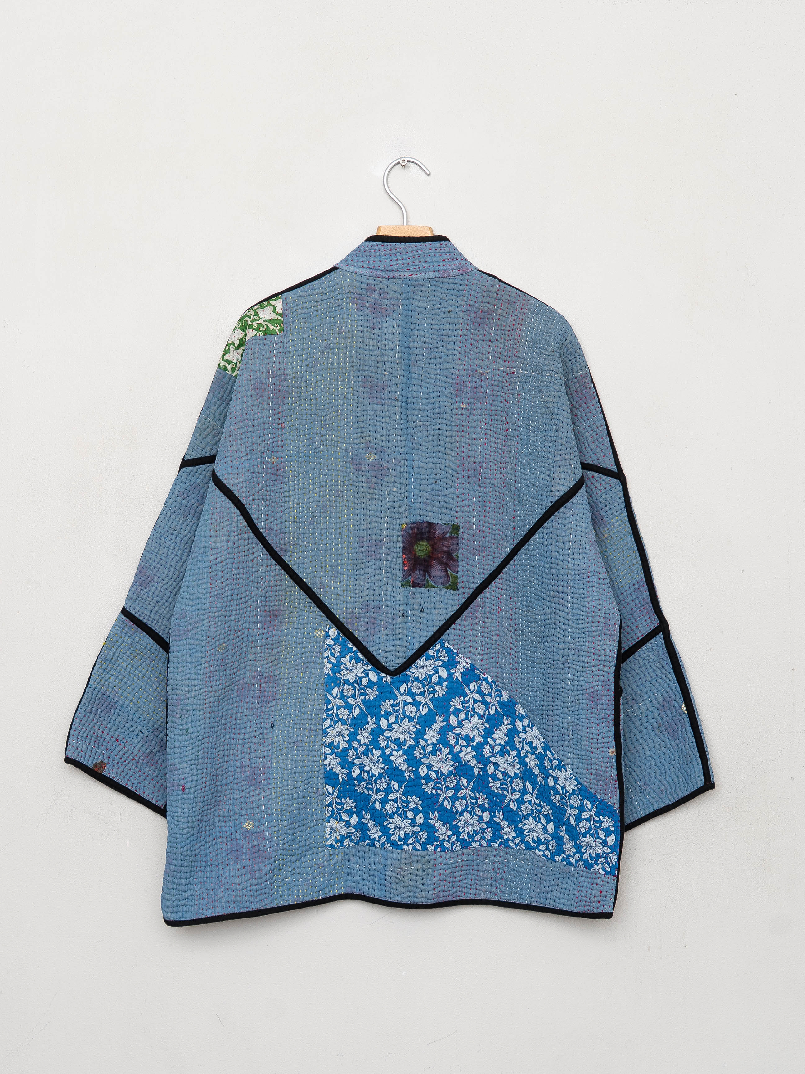 The Narmada Quilted Patchwork Kantha Jacket