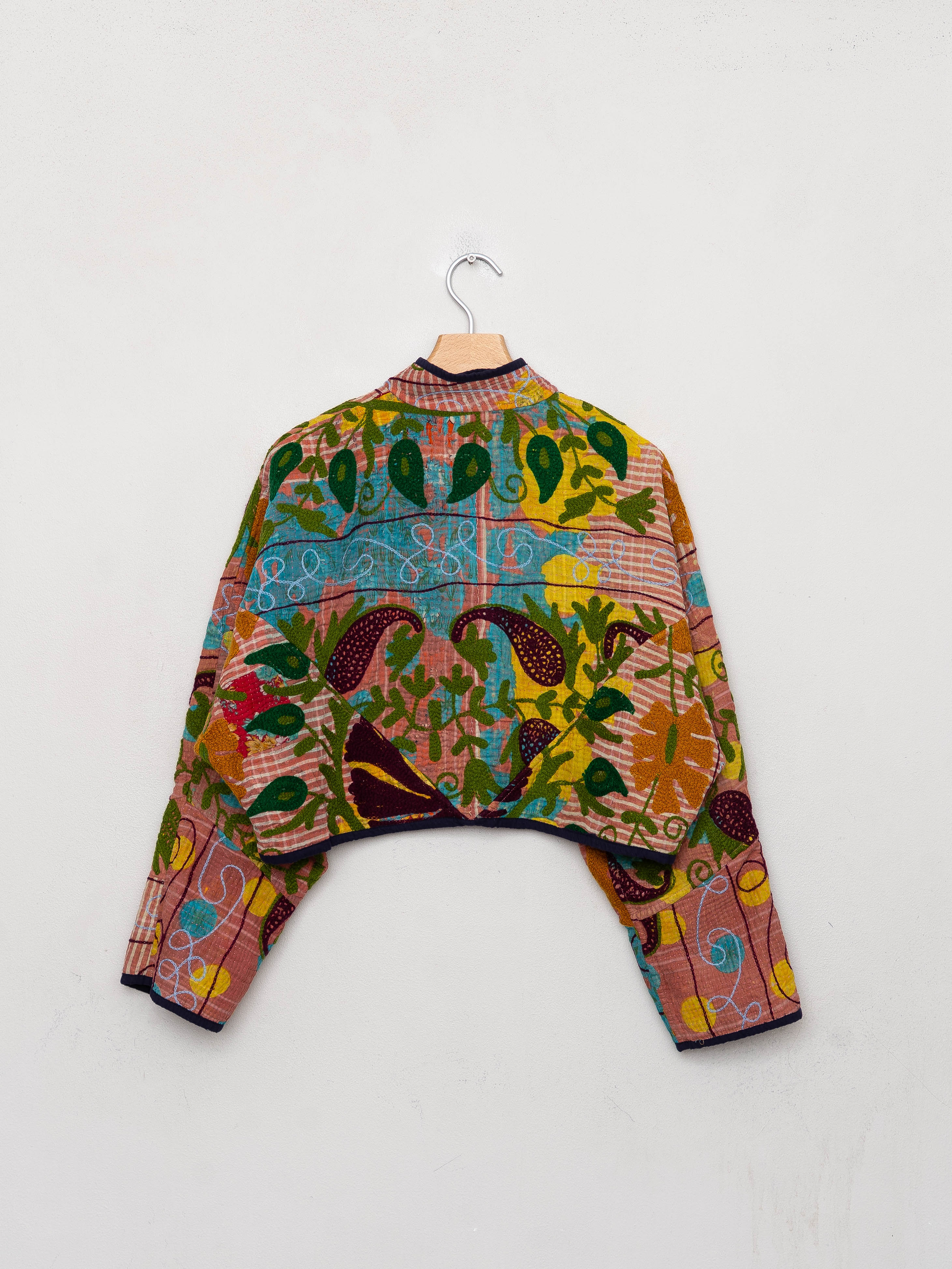 The Kaira Cropped Suzani Quilted Kantha Jacket Wholesale