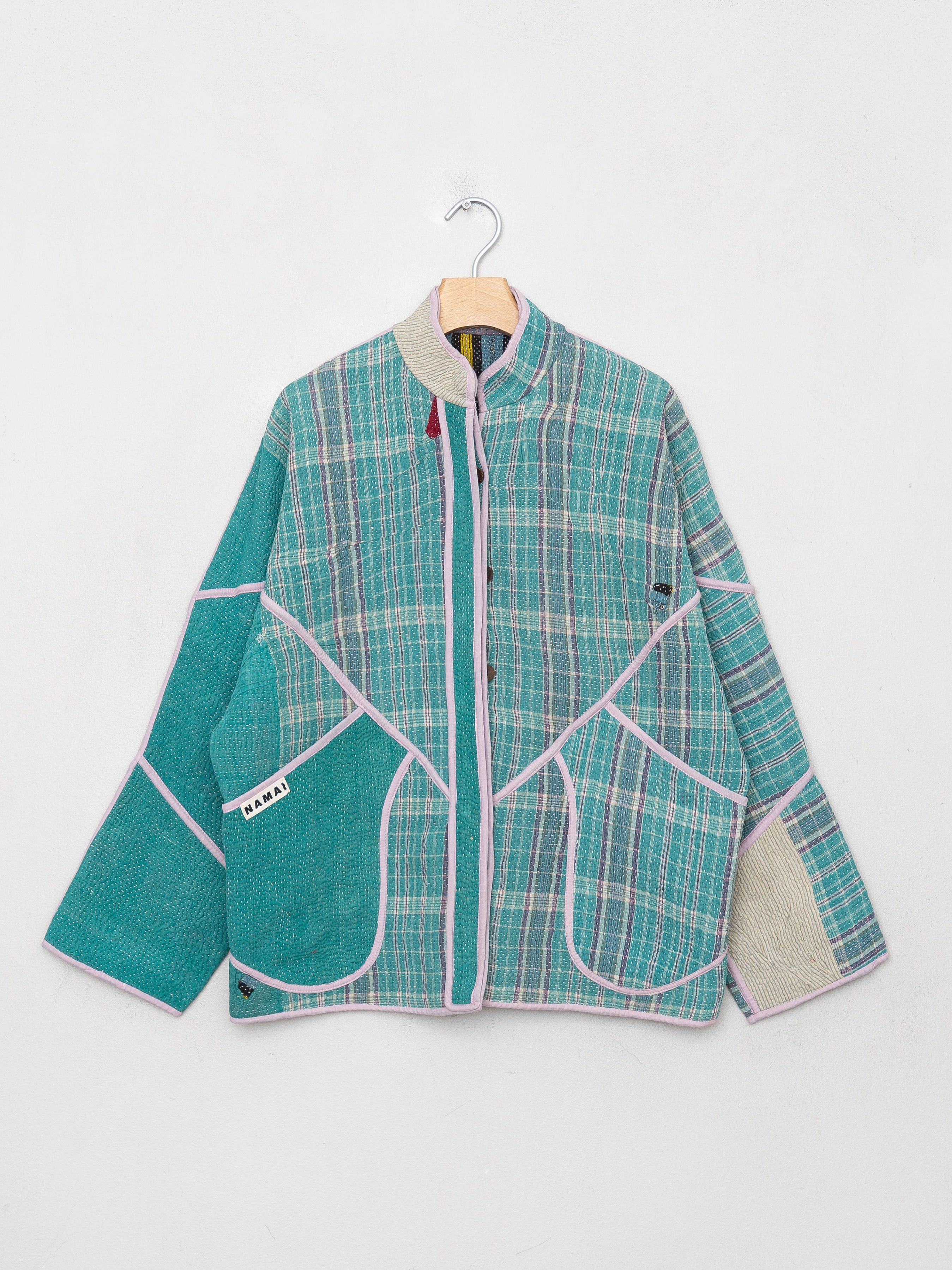 The Ladhiya Quilted Patchwork Kantha Jacket