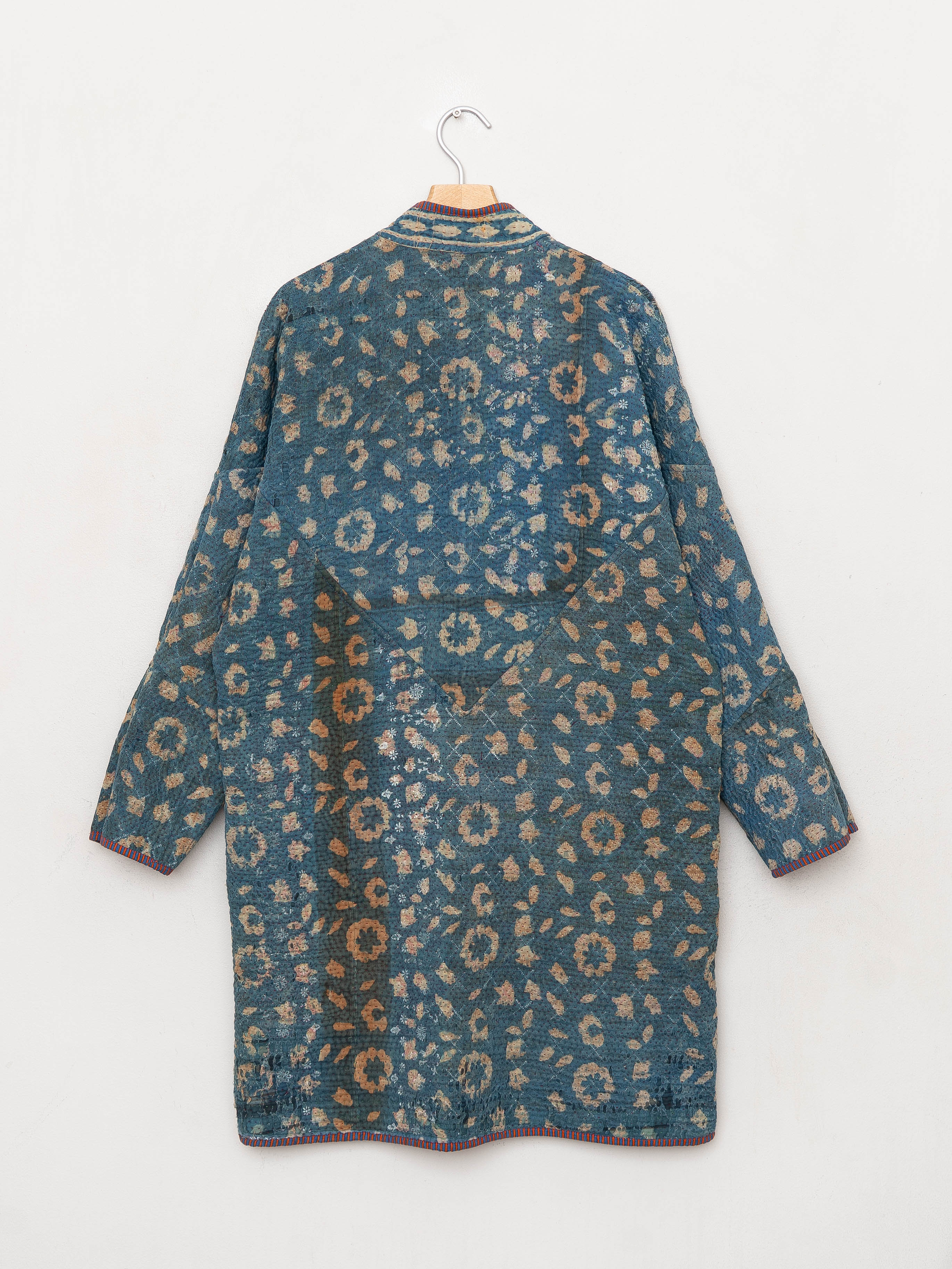 The Sai Quilted Indigo Kantha Coat