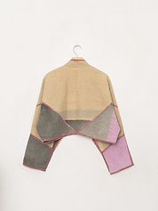 The Kaira Cropped Quilted Patchwork Kantha Jacket