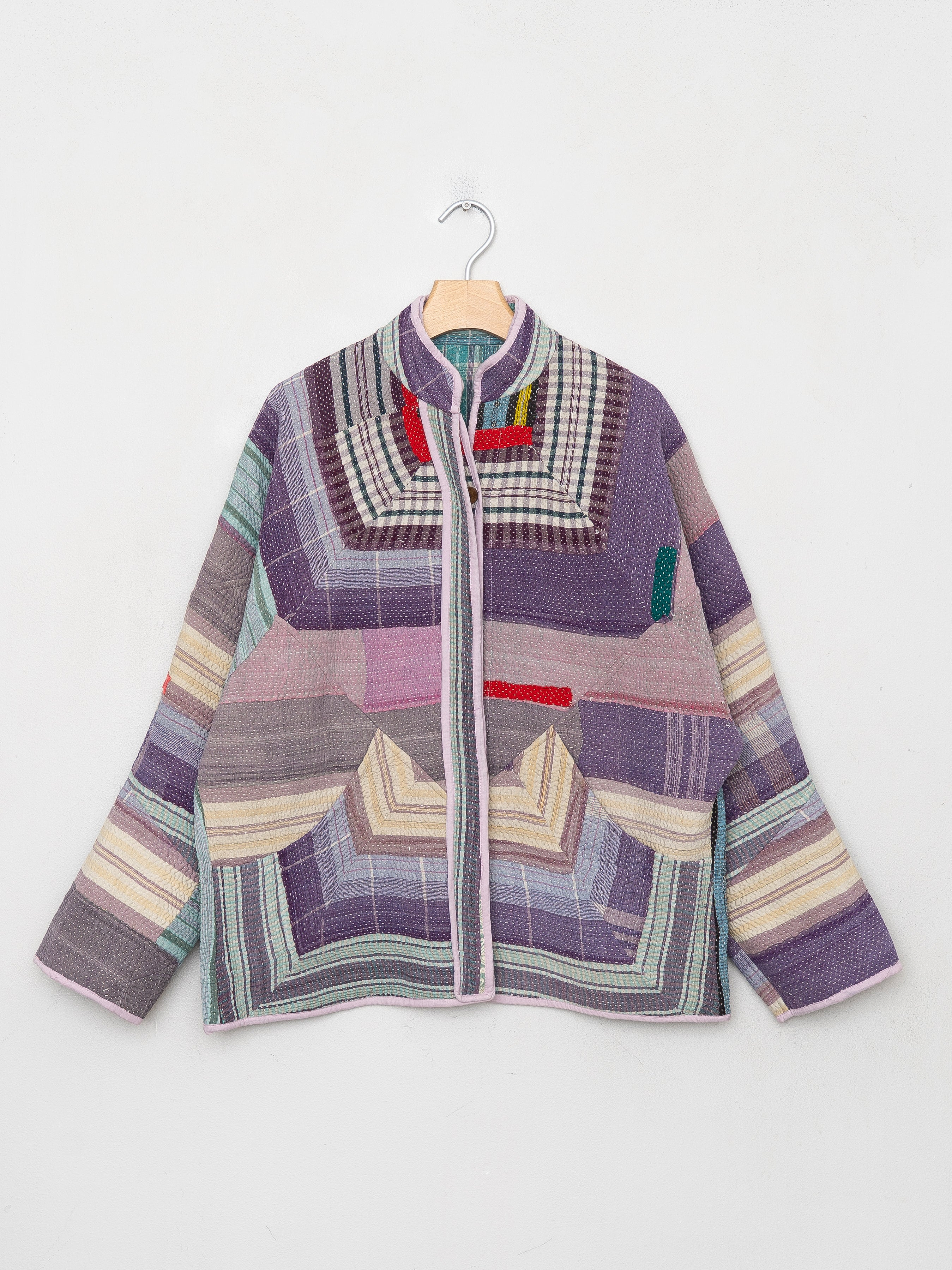 The Ladhiya Quilted Patchwork Kantha Jacket