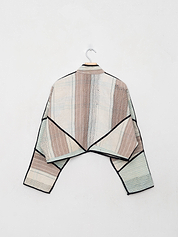 The Kaira Cropped Quilted Patchwork Kantha Jacket