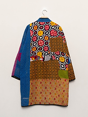 The Sai Quilted Patchwork Kantha Coat