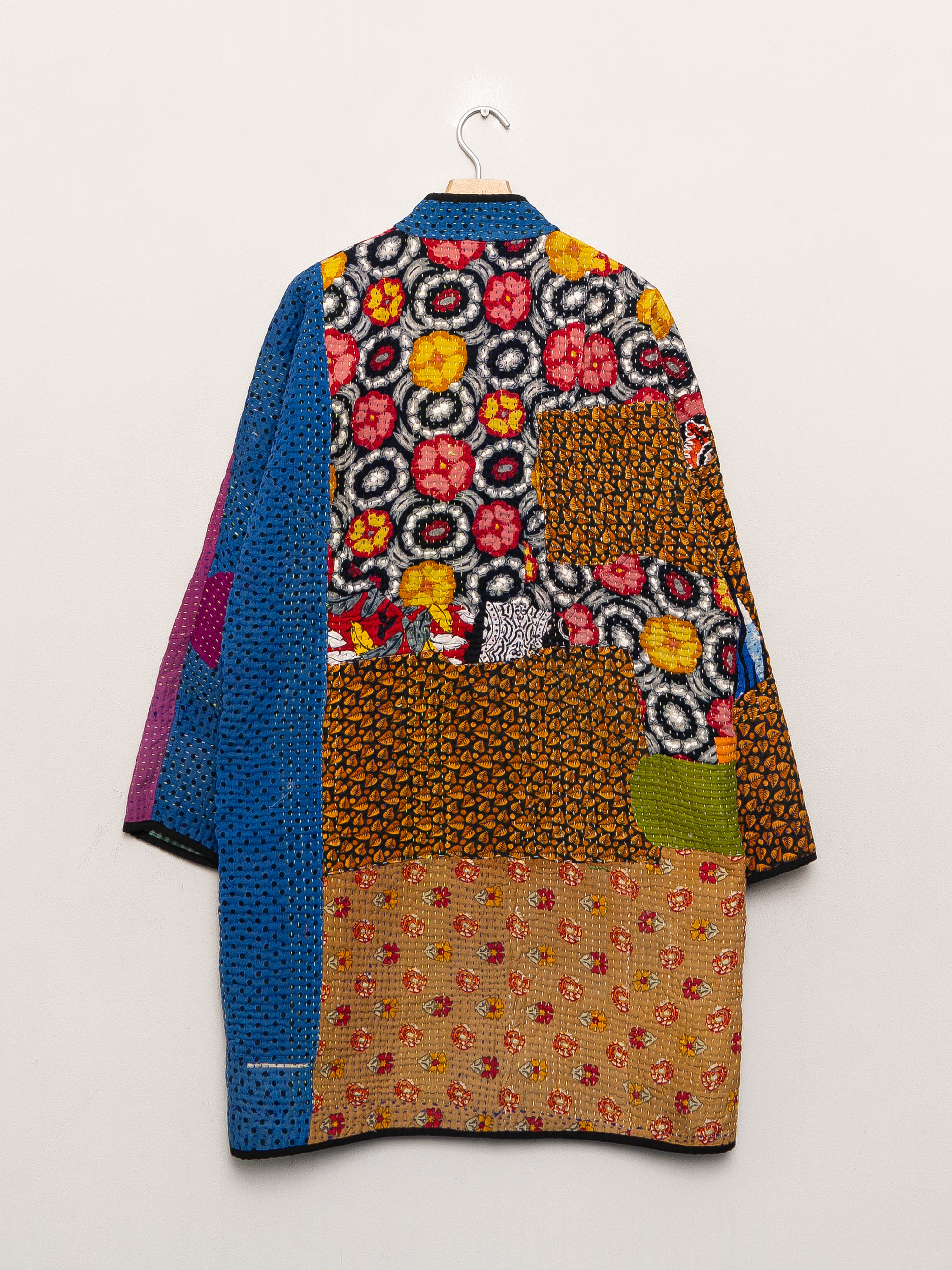 The Sai Quilted Patchwork Kantha Coat