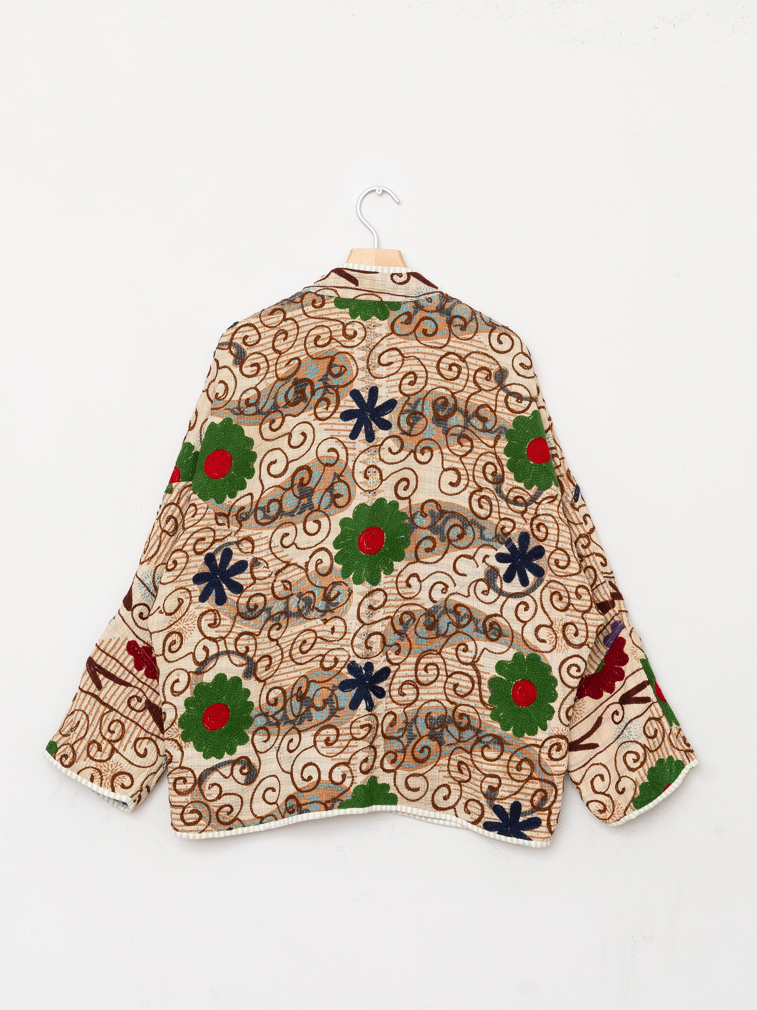 The Ladhiya Quilted Suzani Kantha Jacket