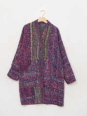 The Sai Quilted Indigo Kantha Coat Wholesale