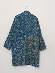 The Sai Quilted Indigo Kantha Coat