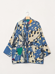 The Narmada Quilted Patchwork Kantha Jacket