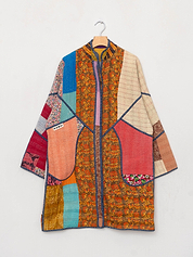 The Sai Quilted Patchwork Kantha Coat