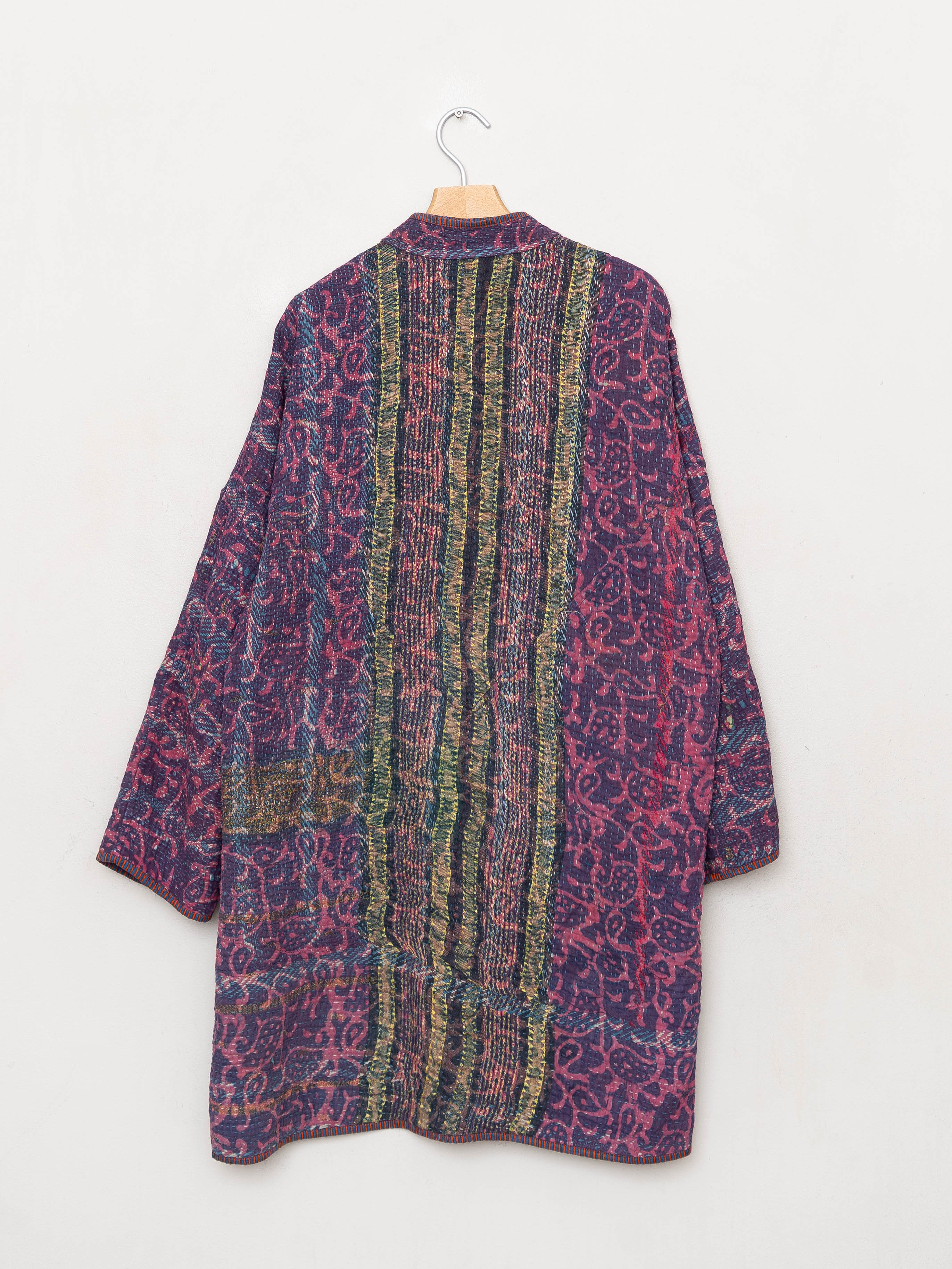 The Sai Quilted Indigo Kantha Coat Wholesale