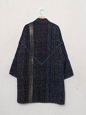 The Sai Quilted Indigo Kantha Coat