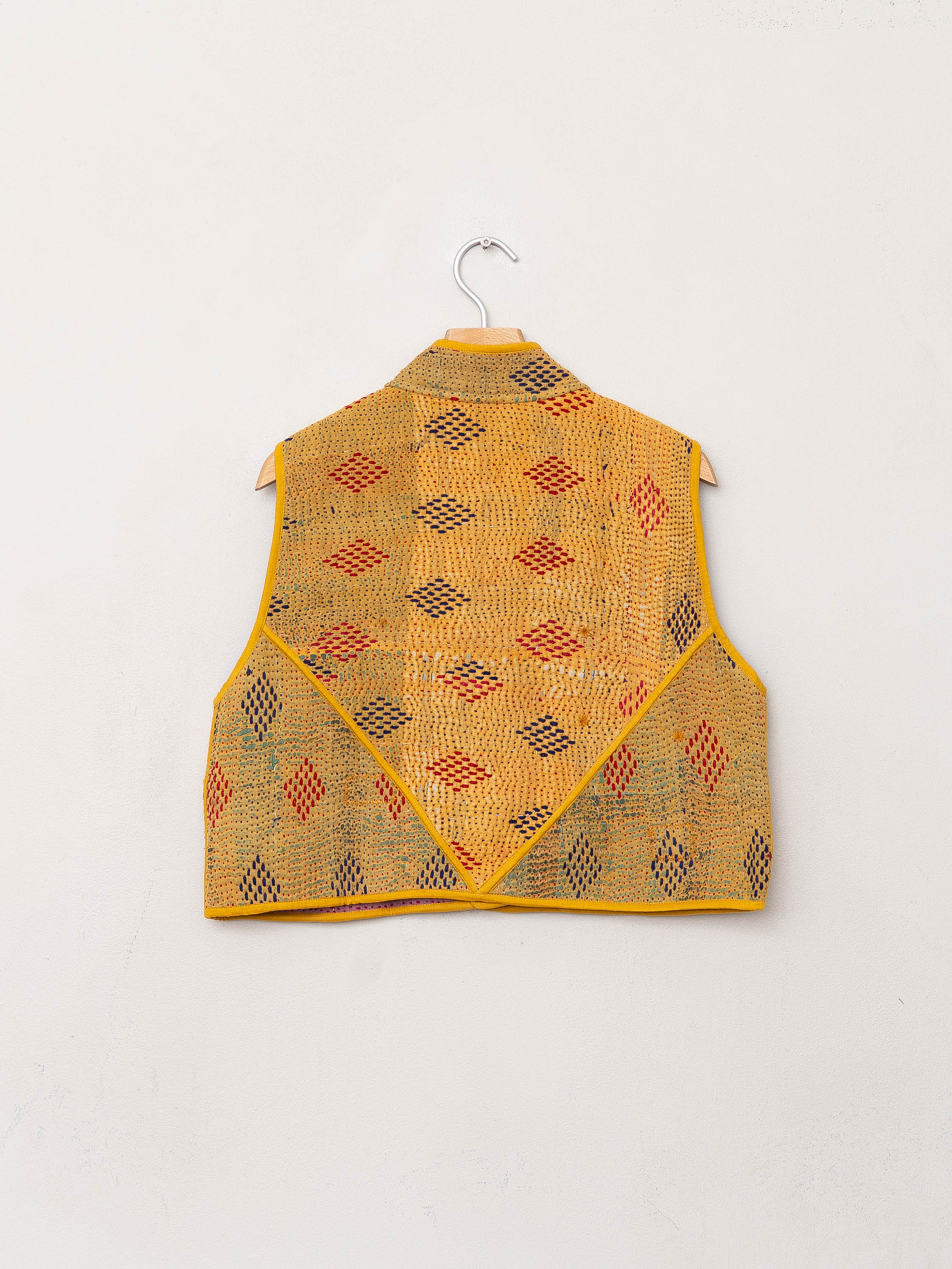 The Kaira Quilted Patchwork Kantha Vest