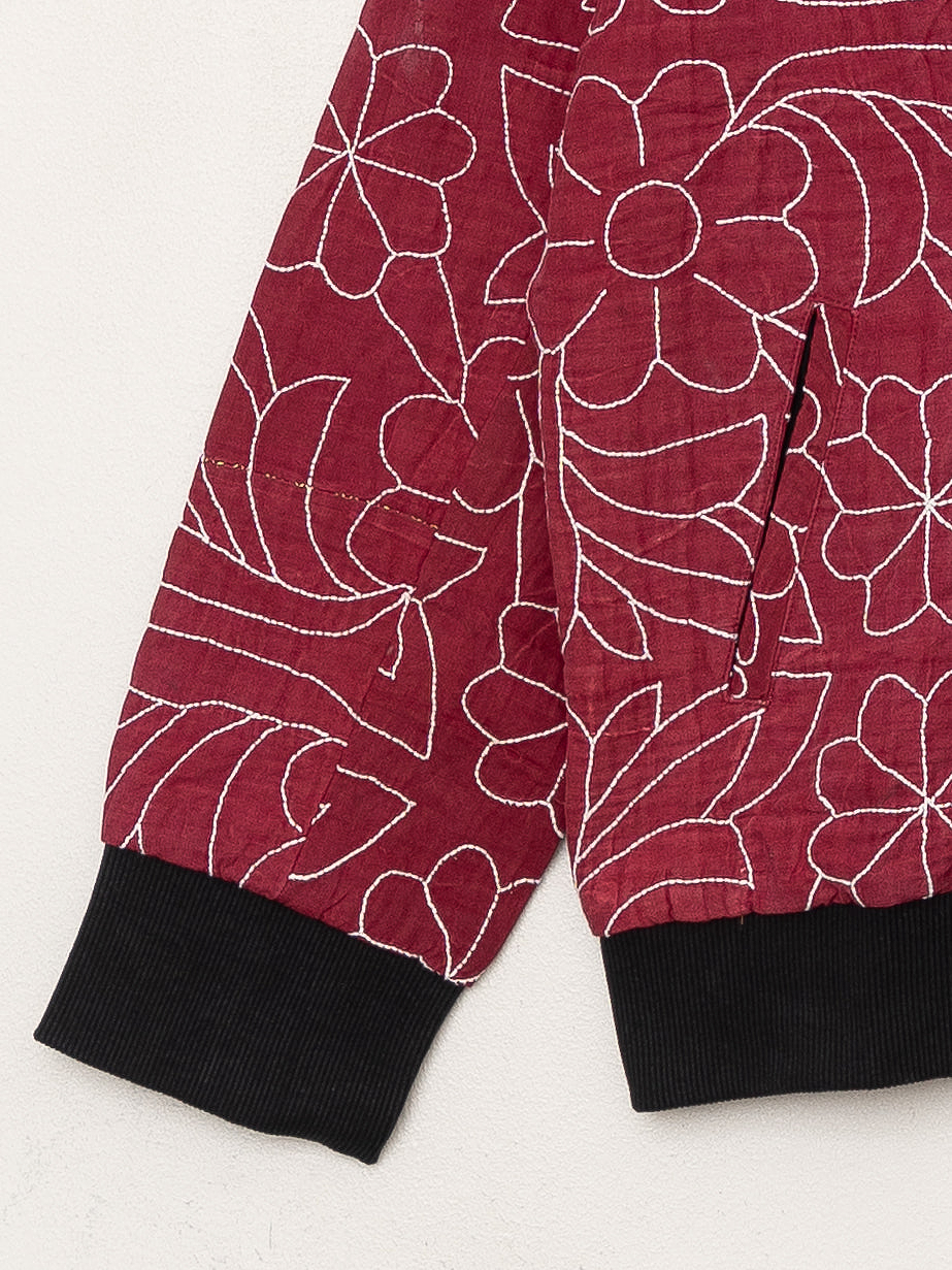 The Veda Quilted One-of-a-Kind Bomber Jacket - Medium