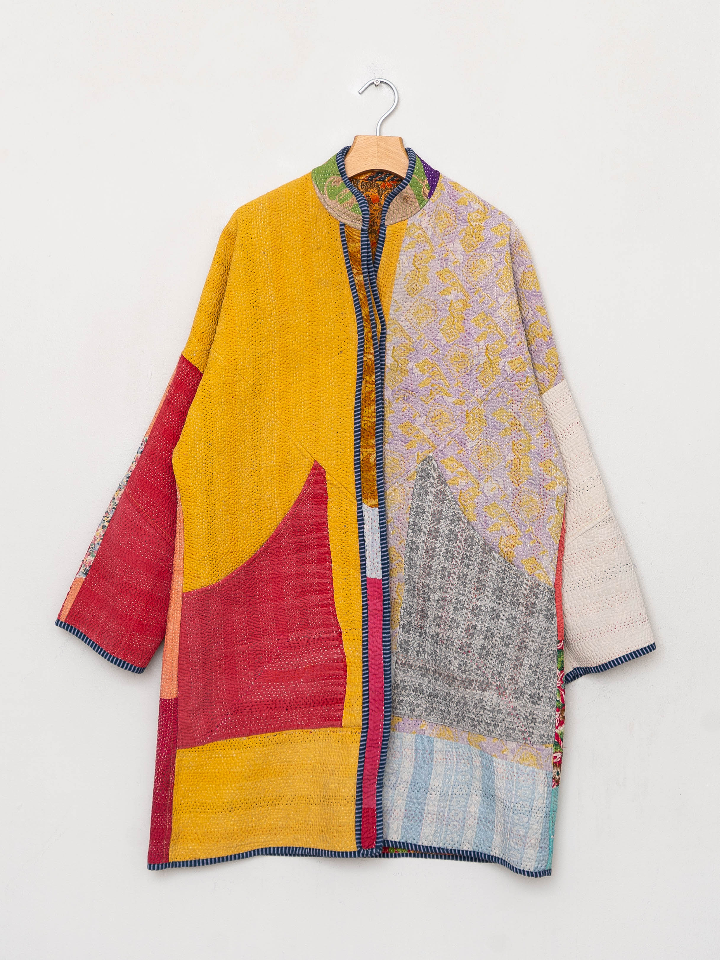The Sai Quilted Patchwork Kantha Coat