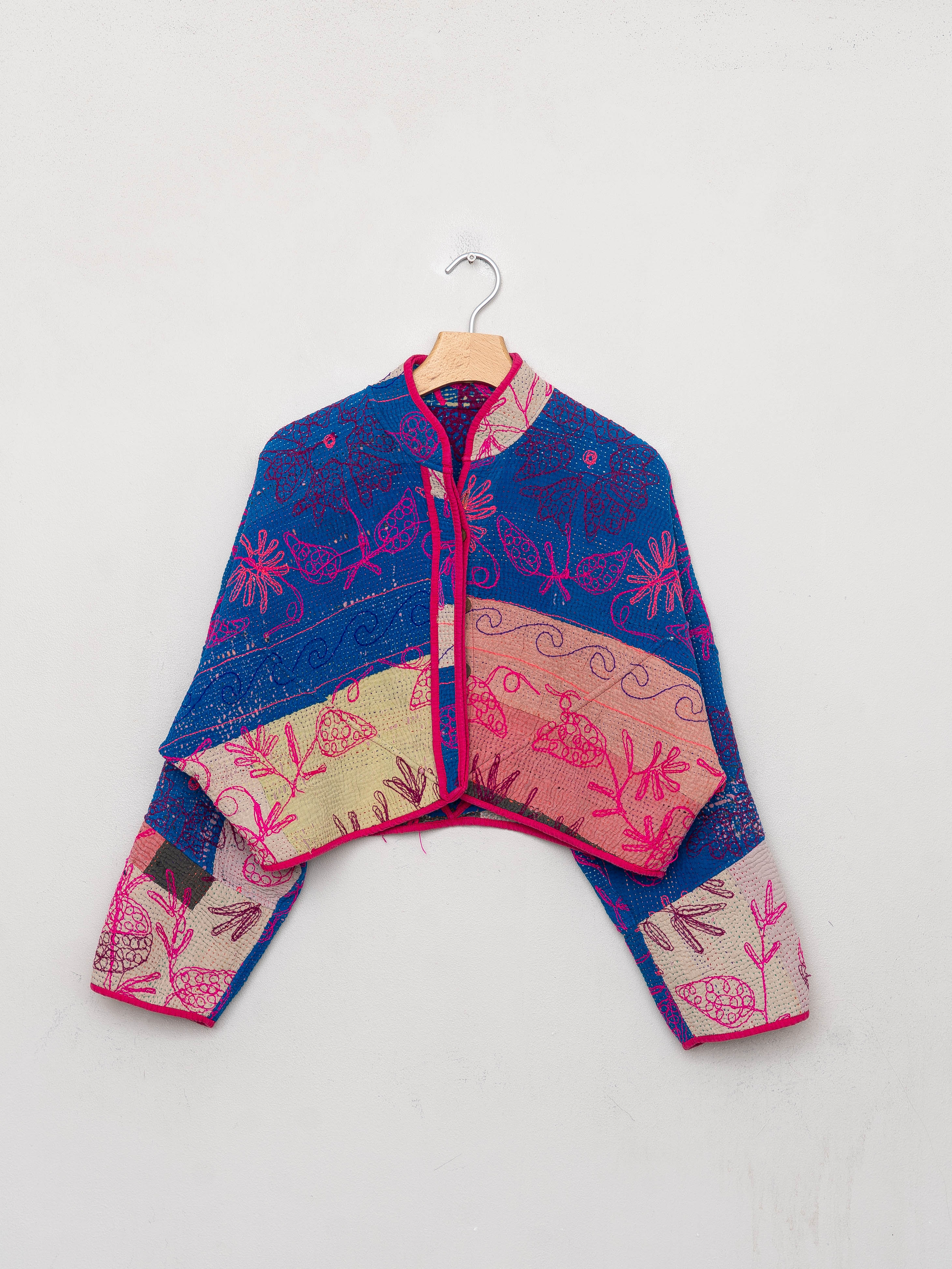 The Kaira Cropped Suzani Quilted Kantha Jacket Wholesale