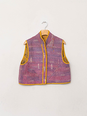 The Kaira Quilted Patchwork Kantha Vest