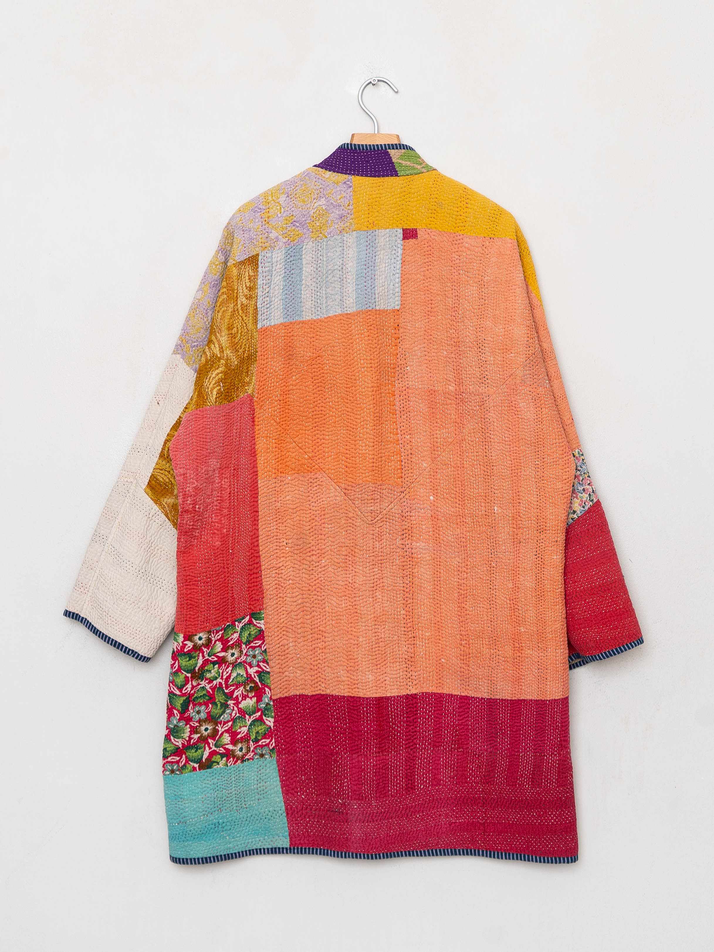 The Sai Quilted Patchwork Kantha Coat