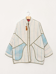 The Narmada Quilted Patchwork Kantha Jacket
