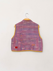 The Kaira Quilted Patchwork Kantha Vest