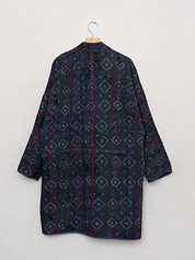 The Sai Quilted Indigo Kantha Coat