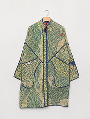 The Sai Quilted Patchwork Kantha Coat
