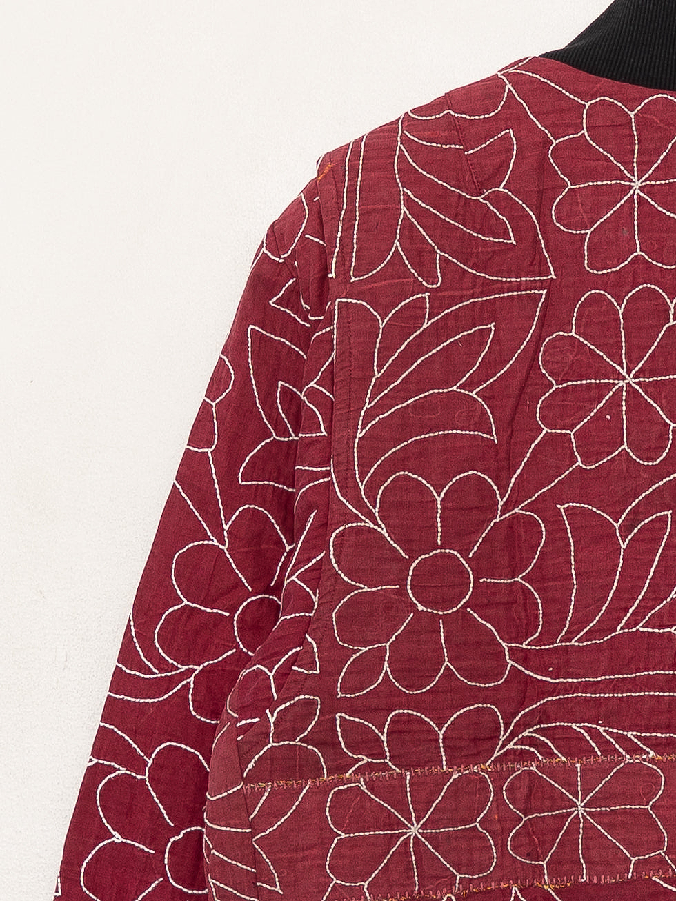 The Veda Quilted One-of-a-Kind Bomber Jacket - Medium