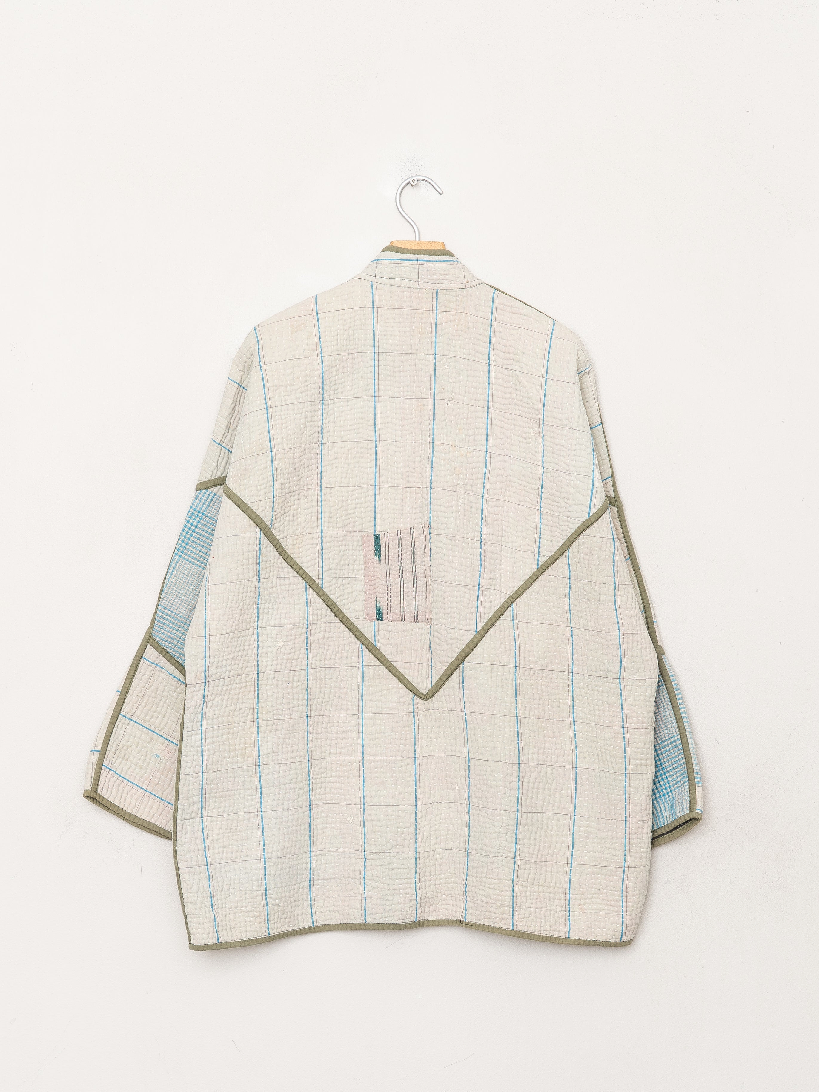The Narmada Quilted Patchwork Kantha Jacket