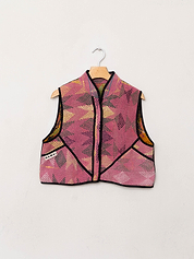 The Kaira Quilted Patchwork Kantha Vest