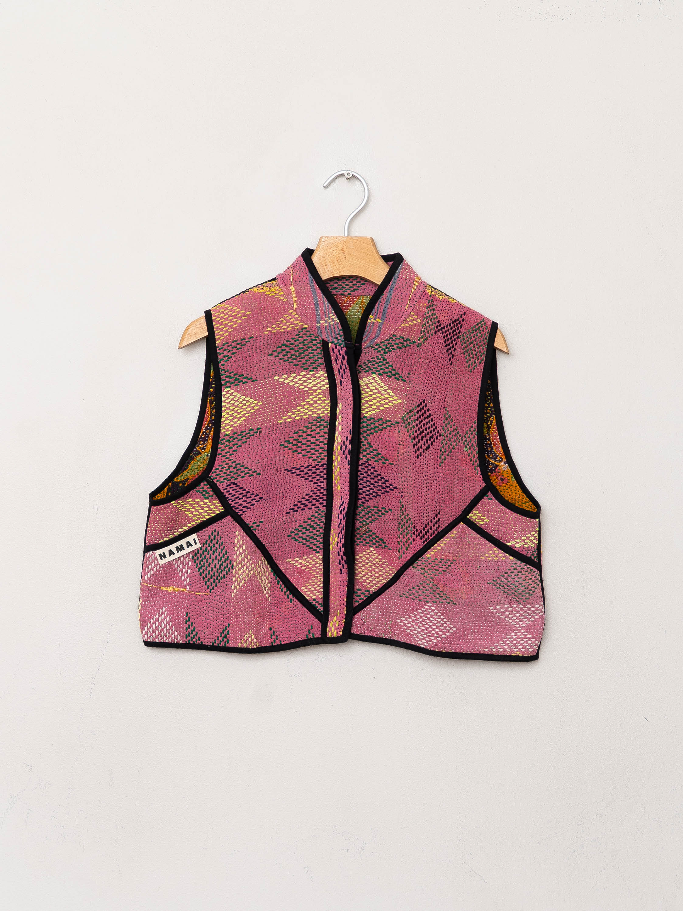 The Kaira Quilted Patchwork Kantha Vest