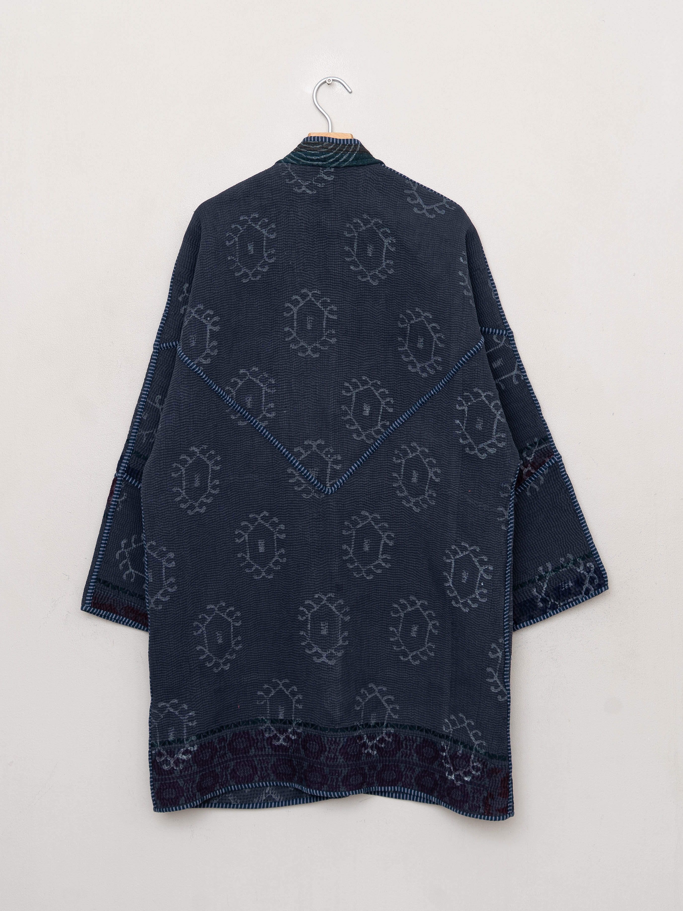 The Sai Quilted Indigo Kantha Coat