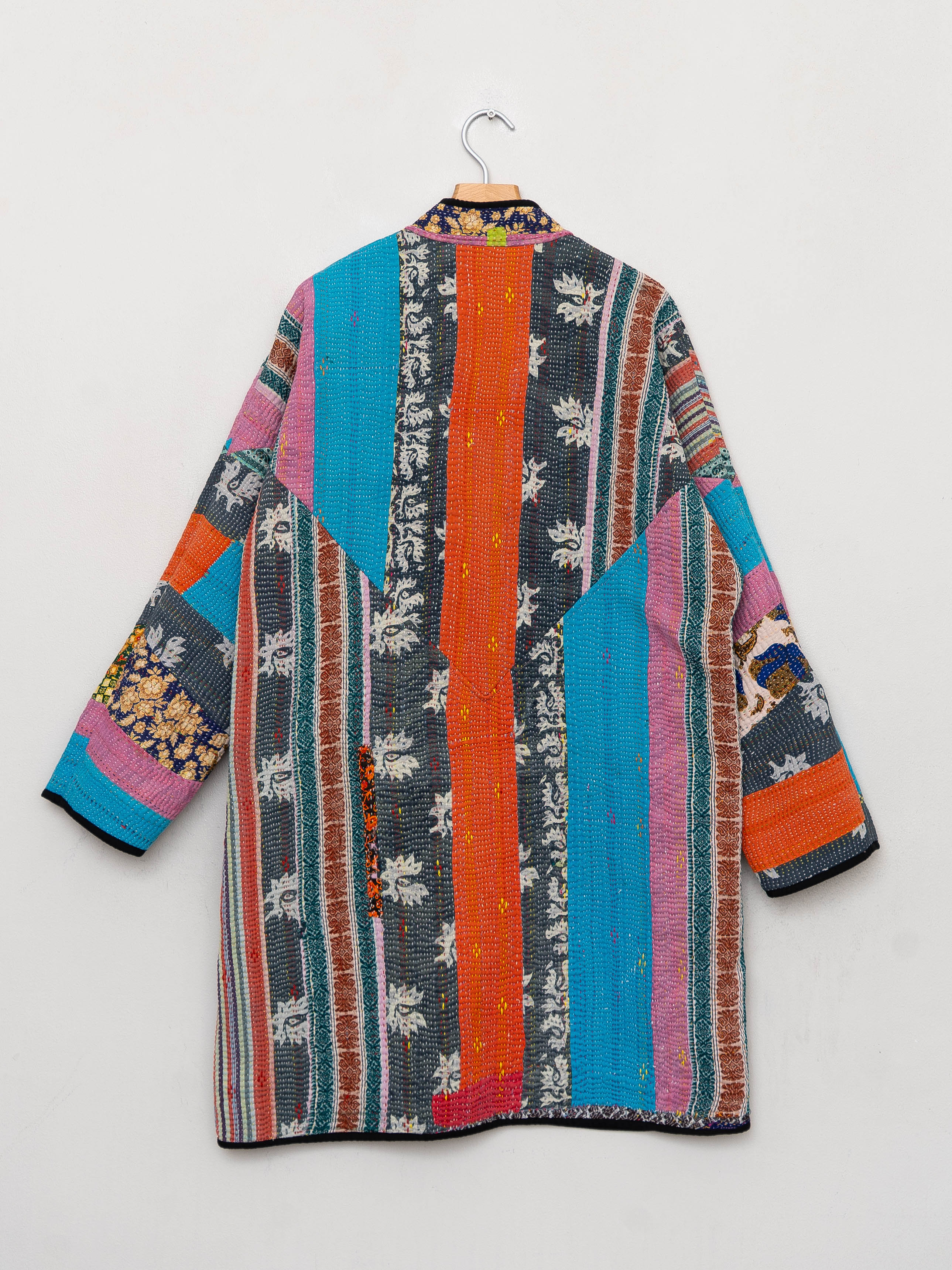 The Sai Quilted Patchwork Kantha Coat