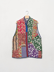 The Ladhiya Quilted Patchwork Kantha Vest