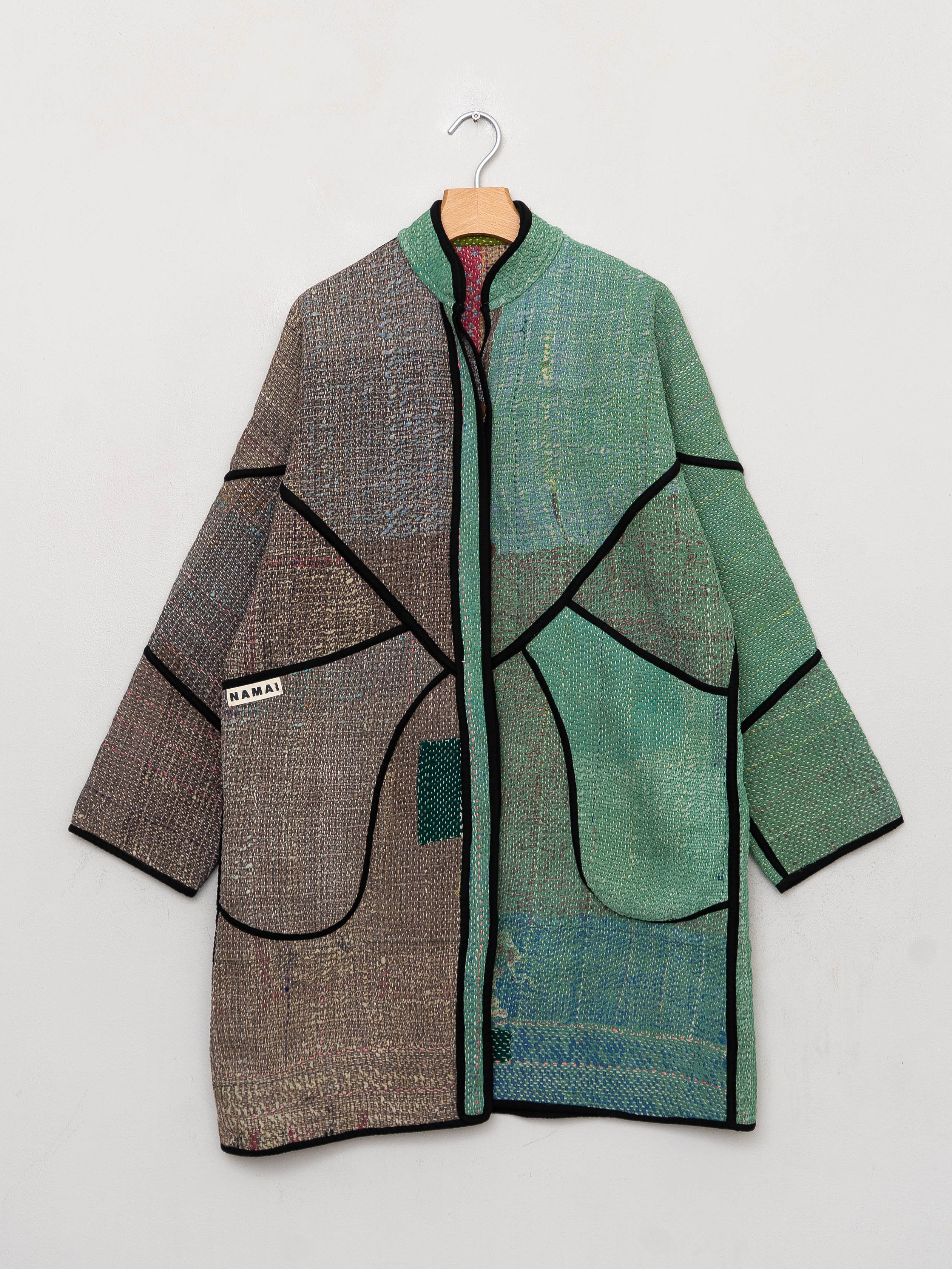The Sai Quilted Patchwork Kantha Coat
