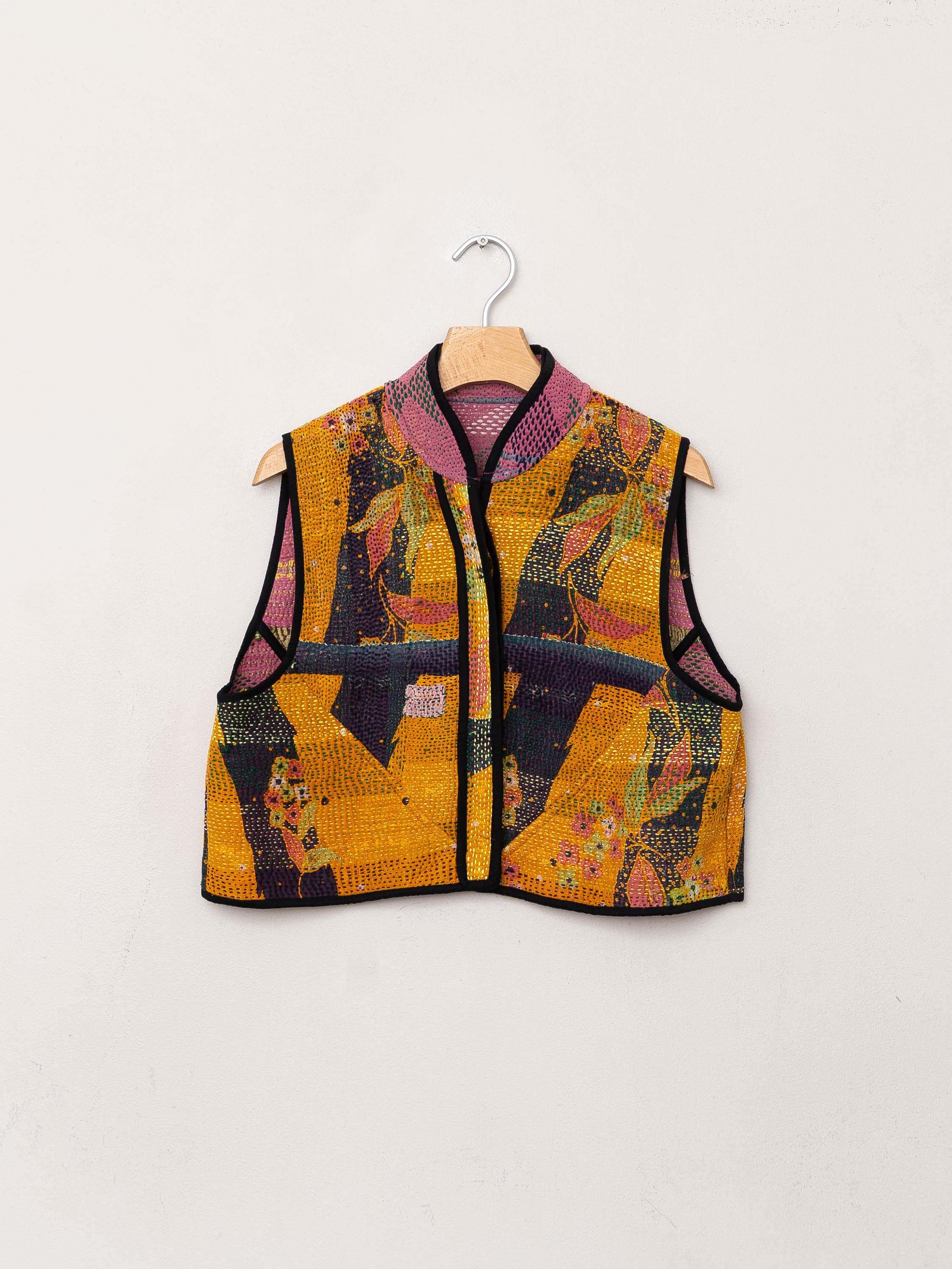 The Kaira Quilted Patchwork Kantha Vest