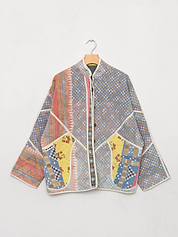 The Ladhiya Quilted Patchwork Kantha Jacket