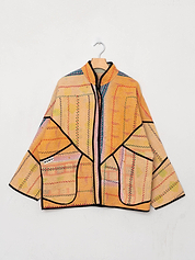 The Ladhiya Quilted Patchwork Kantha Jacket
