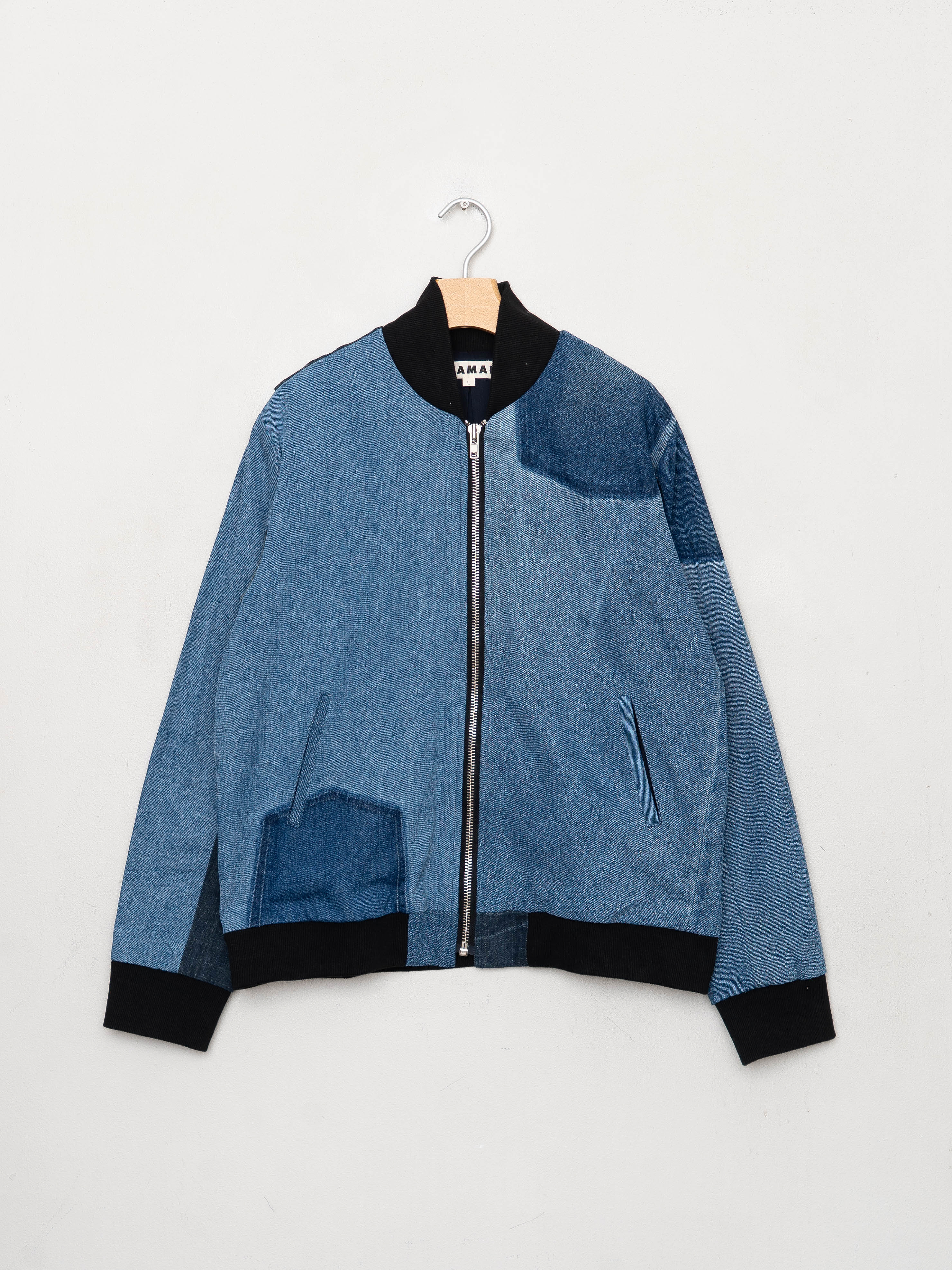 The Veda Denim Bomber Jacket - Large