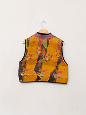 The Kaira Quilted Patchwork Kantha Vest