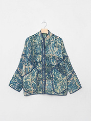 The Ladhiya Quilted Indigo Kantha Jacket