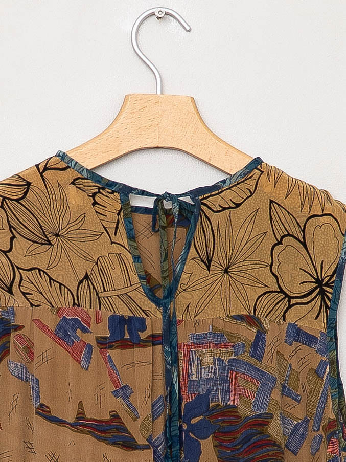 The Anan Short Dress  - Extra Small / Small - Upcycled Silk
