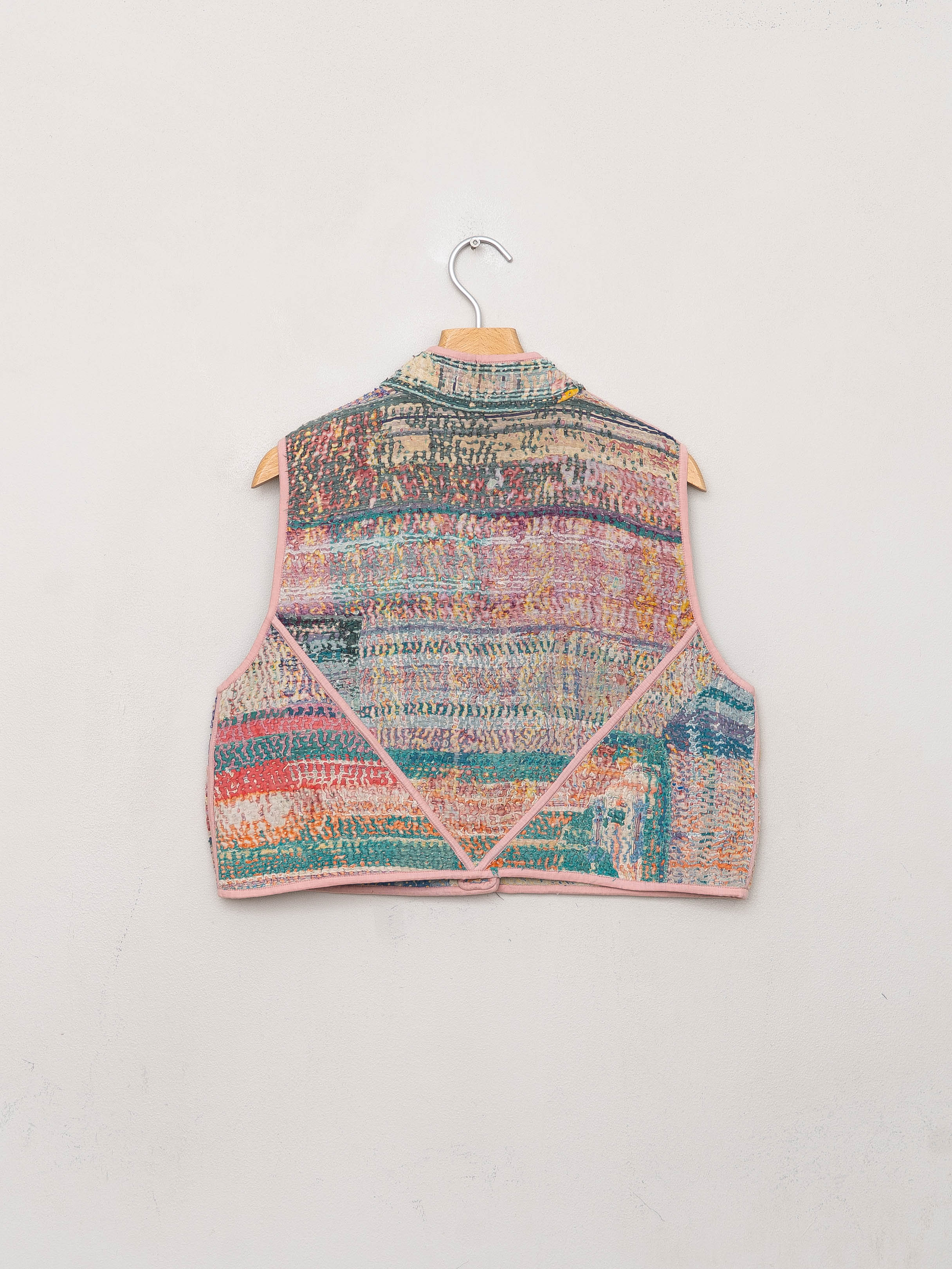 The Kaira Quilted Patchwork Kantha Vest
