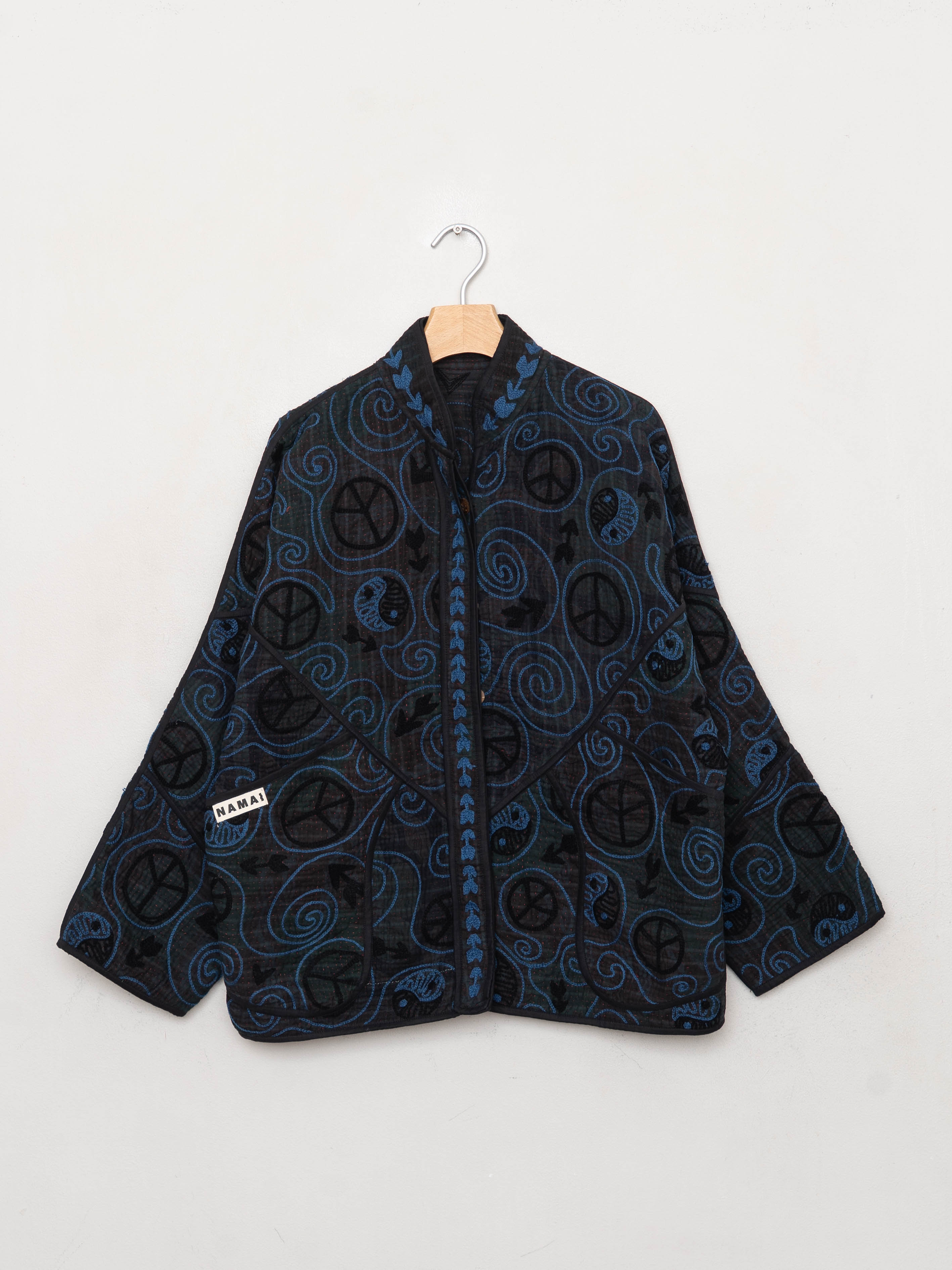 The Ladhiya Quilted Suzani Kantha Jacket