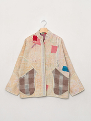 The Ladhiya Quilted Patchwork Kantha Jacket