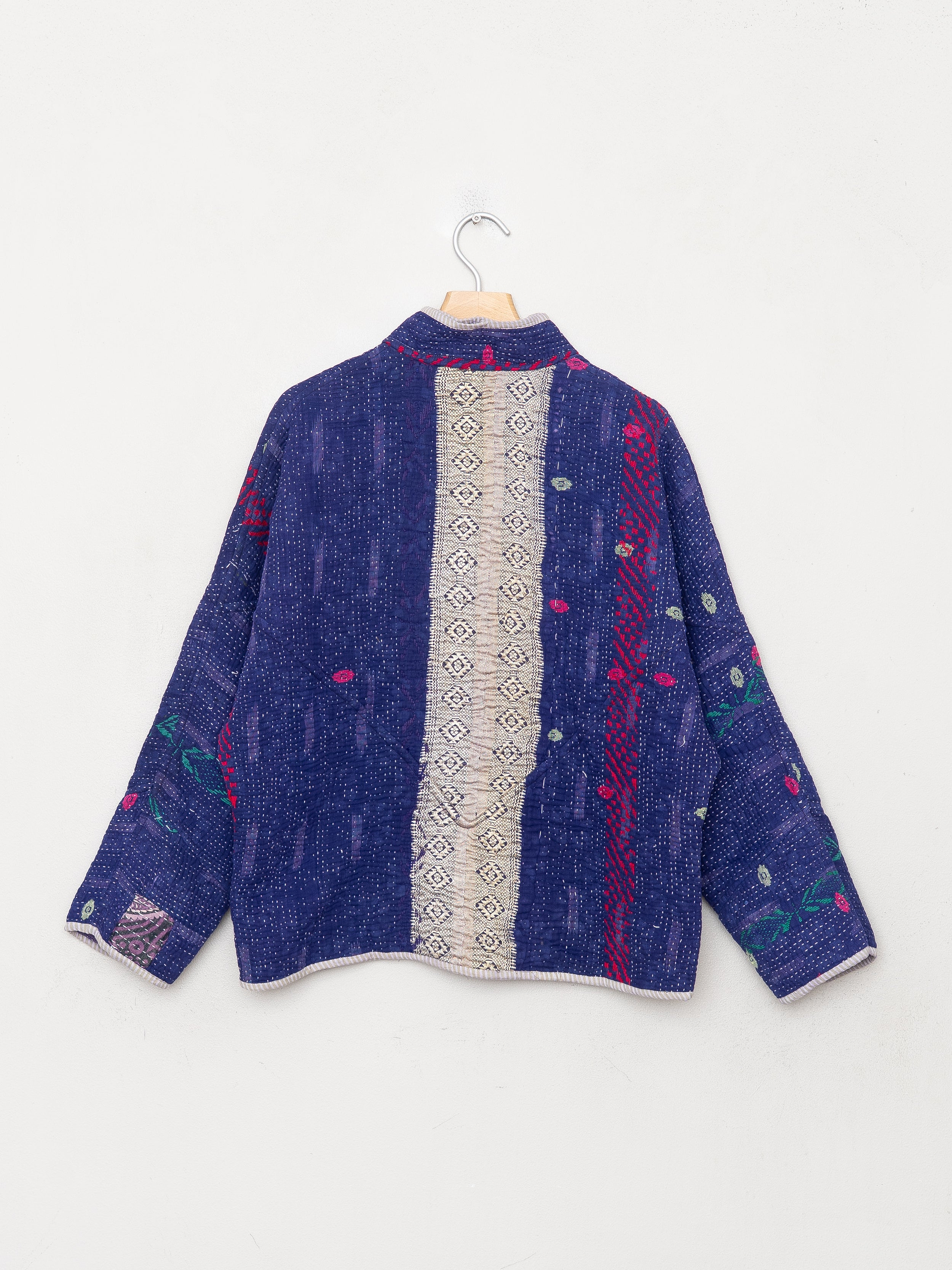 The Ladhiya Petite Quilted Indigo Kantha Jacket