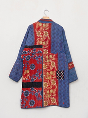 The Sai Quilted Patchwork Kantha Coat