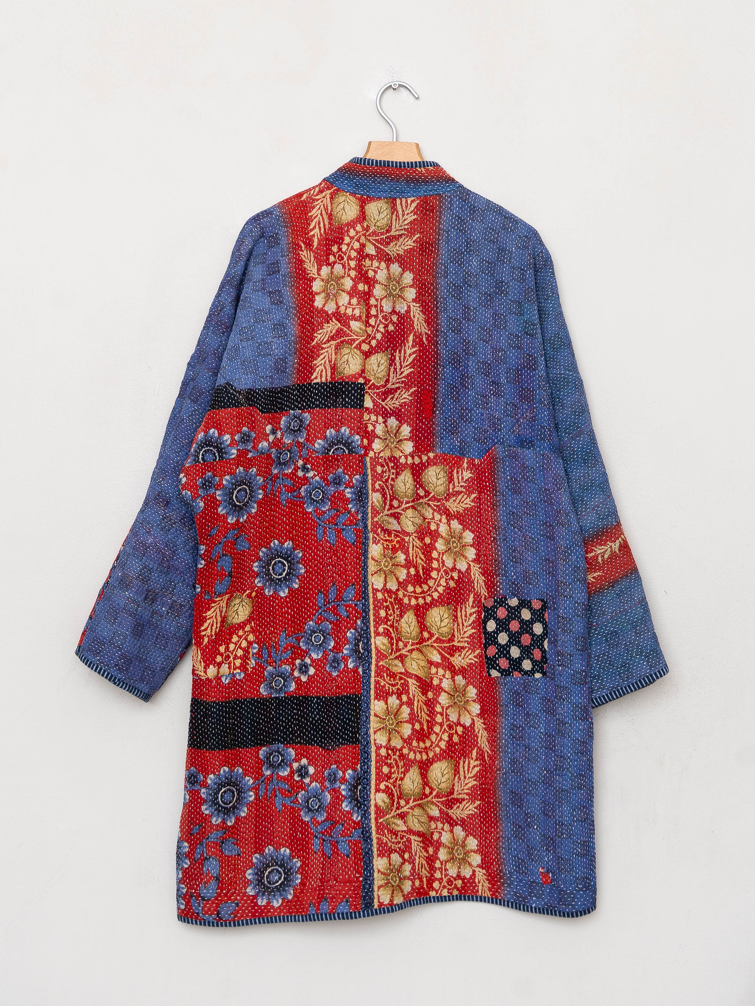 The Sai Quilted Patchwork Kantha Coat