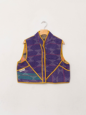 The Kaira Quilted Patchwork Kantha Vest