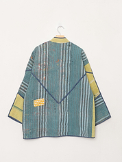 The Narmada Quilted Patchwork Kantha Jacket