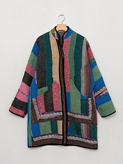 The Sai Quilted Patchwork Kantha Coat